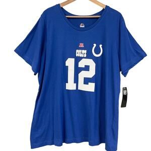 Indianapolis Colts Majestic NFL T-Shirt‎ Womens 2X Luck 12 Football Sports Team